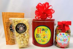 Sensational Birthday Popcorn Tin ($20 & Up)